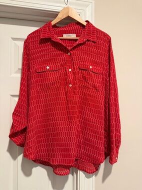 Ann Taylor Loft Women’s Red Blouse